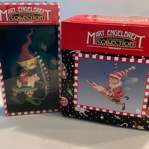 Set of 2 Elf Ornaments